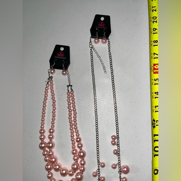NWT Paparazzi Bundle of 4 Elegant Pink Beaded Necklace & Earring Set - Picture 4 of 4
